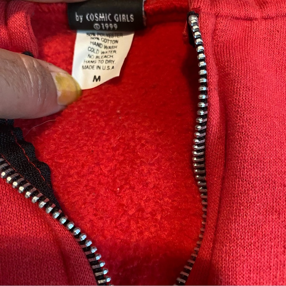 Emily the Strange /Cosmic girls collab- 1999 Sleeveless Devil 😈 Horn Hoodie RARE - Picture 4 of 7